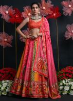 Viscose Multi Color Wedding Wear Printed Lehenga Choli